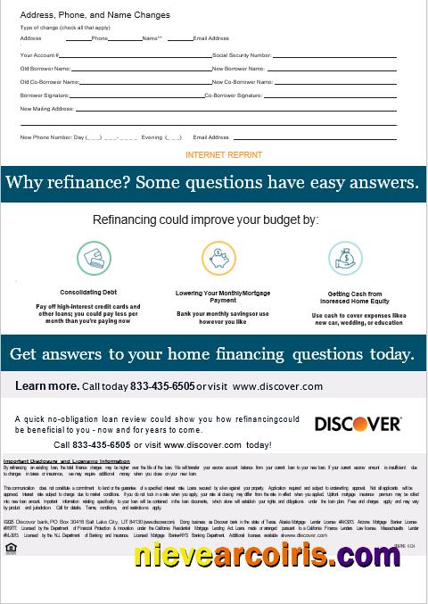 USA Discover bank mortgage statement, 3 pages 3